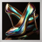 懸命パステルスケッチ虹彩色ハイヒールポンプ ポスター (正面)