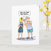 懸命パパ誕生日 カード (黄色い花)