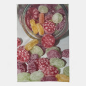 懸命フルーツ飴を瓶からこぼした – キッチン キッチンタオル (縦)