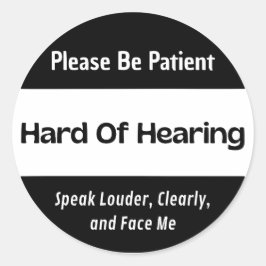 懸命ブラッククラシックステッカー ラウンドシール