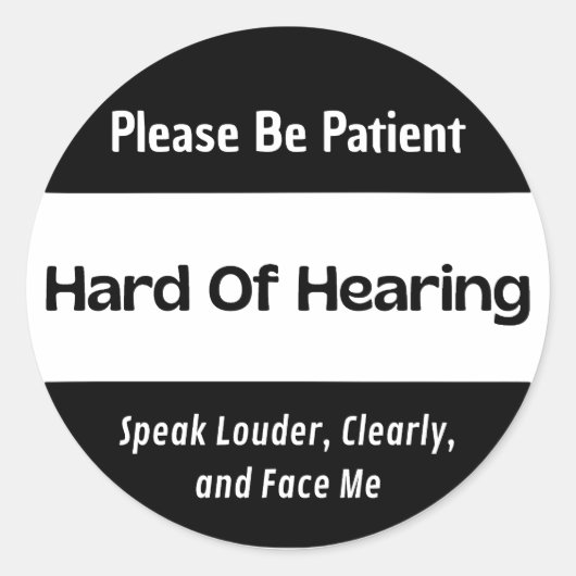 懸命ブラッククラシックステッカー ラウンドシール (正面)