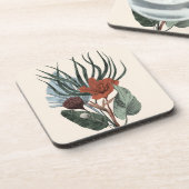 懸命プラスチッエレガントクヴィンテージ植物体 コースター (左側)