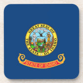 懸命プラスチックのコースターでアメリカ合衆国アイダホ州旗 コースター (正面)