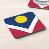 懸命プラスチックのコースターでアメリカ合衆国デンバー州旗 コースター (左側)