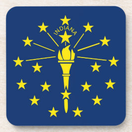 懸命プラスチックのコースターでインディアナ州旗 コースター