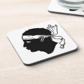 懸命プラスチックのコースターでコルシカの旗を持つ コースター (左側)