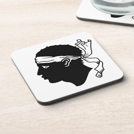 懸命プラスチックのコースターでコルシカの旗を持つ コースター (左側)