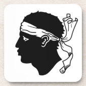 懸命プラスチックのコースターでコルシカの旗を持つ コースター (正面)