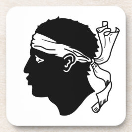 懸命プラスチックのコースターでコルシカの旗を持つ コースター