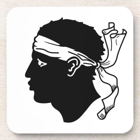 懸命プラスチックのコースターでコルシカの旗を持つ コースター (正面)