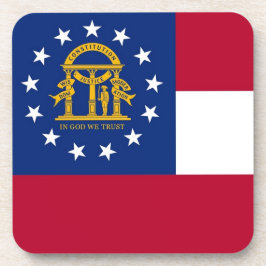 懸命プラスチックのコースターでジョージア州旗，アメリカ コースター