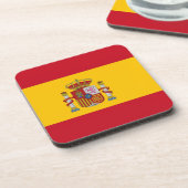 懸命プラスチックのコースターでスペイン国旗 コースター (左側)