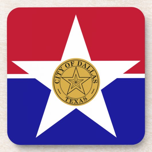 懸命プラスチックのコースターでダラス国旗を掲げる コースター (正面)