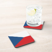 懸命プラスチックのコースターでチェコ国旗 コースター (右側)