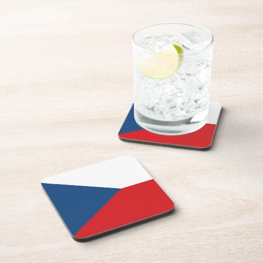 懸命プラスチックのコースターでチェコ国旗 コースター (右側)