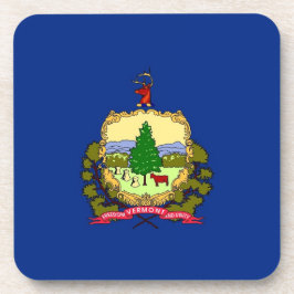 懸命プラスチックのコースターでバーモント州旗 コースター