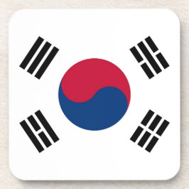 懸命プラスチックのコースターで韓国国旗を掲げた コースター