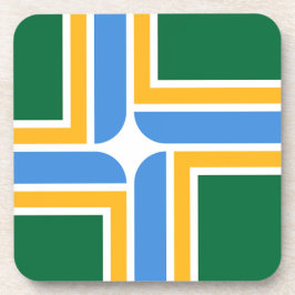 懸命プラスチックのコースターで、米国ポートランド州旗 コースター