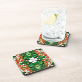 懸命プラスチックのコースターとアイリッシュカラー コースター (右側)