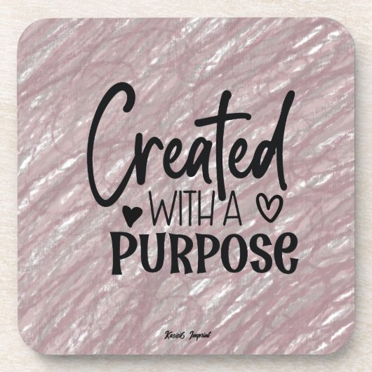 懸命プラスチックのコースターとコルクバック – 6のセット コースター (正面)