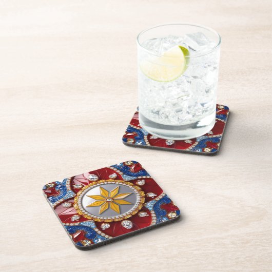 懸命プラスチックのコースターとコロンビアの色 コースター (右側)