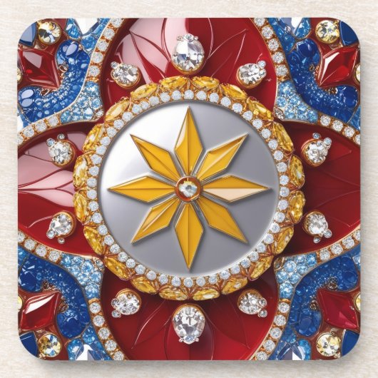 懸命プラスチックのコースターとコロンビアの色 コースター (正面)