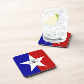 懸命プラスチックのコースターとサンアントニオの国旗 コースター (右側)