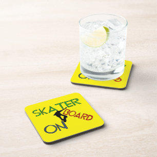 懸命プラスチックのコースター – Skater On Board コースター