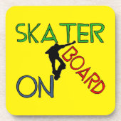 懸命プラスチックのコースター – Skater On Board コースター (正面)
