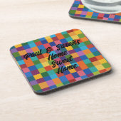 懸命プラスチックコースターレインボースクエアホームスウィート コースター (左側)