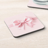 懸命プラスチックコースターwピンクボウ コースター (左側)
