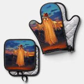 懸命プラスチック塗装機 鍋つかみ&鍋敷きセット (正面/裏面)