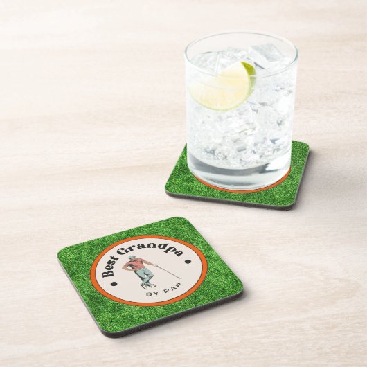 懸命プラスチック最高のコースター- Grandpa by Par コースター (右側)