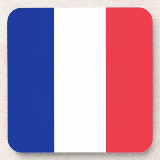 懸命プラスチック製コースターでフランス国旗を掲げる コースター (正面)