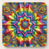 懸命プラスチックLGBTQカラーデザイン コースター (正面)