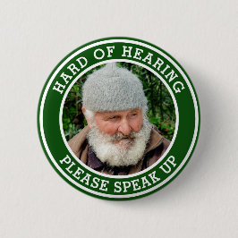 懸命メンズグリーン文字写真 缶バッジ