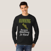 懸命ランニングマラソンのランナーが姦淫だから Tシャツ (正面フル)
