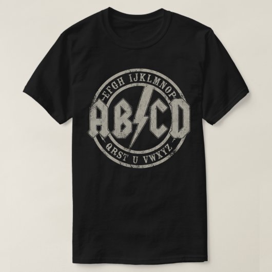 懸命ロックアルファベット Tシャツ (デザイン正面)