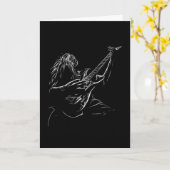 懸命ロックヘビーメタルアートギタリスト誕生日カード カード (黄色い花)