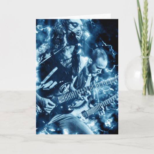 懸命ロックヘビーメタルバンド誕生日カード カード (正面)