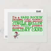 懸命ロックホリデーおもしろいハガキ シーズンポストカード (正面/裏面)