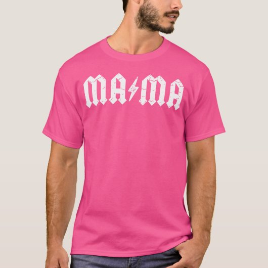 懸命ロックママ – ママ稲妻ボルト Tシャツ (正面)