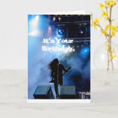 懸命ロックンヘビーメタル誕生日カード カード (黄色い花)