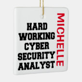 懸命ワーキングサイバーセキュリティアナリスト セラミックオーナメント (右)