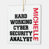 懸命ワーキングサイバーセキュリティアナリスト セラミックオーナメント (左)