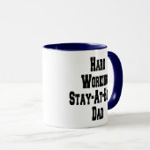 懸命ワーキングステイアットホームパパ マグカップ (正面右)