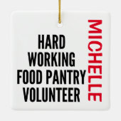 懸命ワーキングフードパントリーボランティアカスタム セラミックオーナメント (裏面)