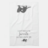 懸命ワークフェレット キッチンタオル (縦)