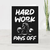 懸命ワークペイオフジムトレーニングフィットネス動機 カード (正面)