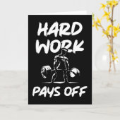 懸命ワークペイオフジムトレーニングフィットネス動機 カード (黄色い花)